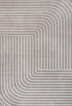 Eyely NCS101B-3 Scandinavian Odense Minimalist Angle Geometric Indoor Area Rug, Modern, Contemporary, Coastal, Bohemian, Bedroom, Kitchen, Living Room, Non Shedding, Gray/Ivory, 3' x 5'