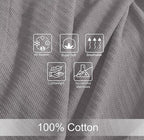 COTTON CRAFT Soft Cotton Thermal Blanket - Plush Herringbone Twill - All Season Luxurious Breathable Skin Friendly Lightweight Cooling Throw Blanket - Sofa Couch Travel Camping Dorm - Full Queen Grey