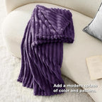 Bedsure GentleSoft Purple Fleece Blanket for Couch - Cozy Soft Blankets for Women, Cute Small Throws for Girls, 60x80 Inches
