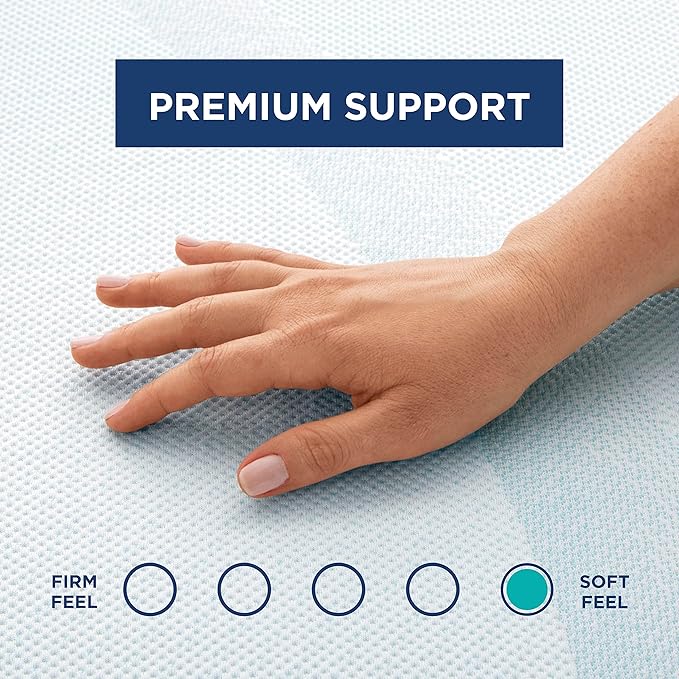 Tempur-Pedic TEMPUR-Adapt + Cooling 3-Inch California King Mattress Topper Medium Luxury Premium Foam, Washable Cover, Medium Cooling Topper,White