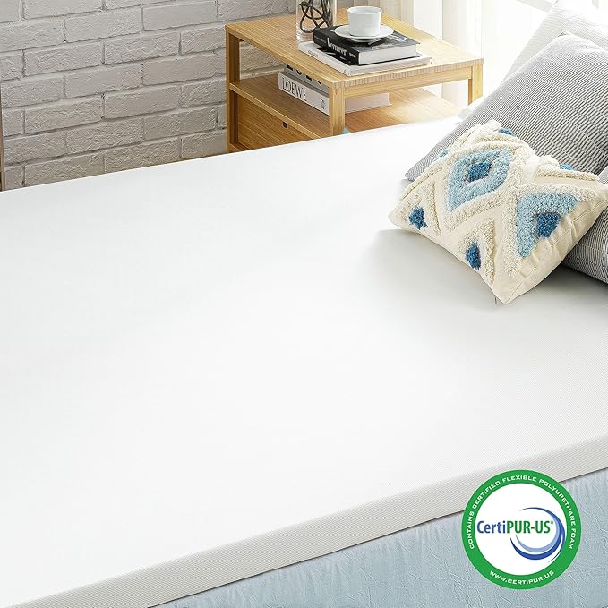 Best Price Mattress 3 Inch Gel Memory Foam Mattress Topper with Cover, CertiPUR-US Certified, Dorm Essentials, Twin XL