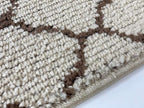 Custom Size Modern Runner Rug Carpet for Hallway Entryway Foyer Kitchen, Slip Resistant Latex Rubber Backed 31 inch Wide X Customized Length, Trellis Beige, 31 inch X 29 feet
