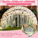 48 PCS Artificial Wisteria Hanging Flowers 6.56 Ft/pcs Fake Wisteria Vine Kit Hanging Flower for House Outdoor Garden Ceremony Outside Wedding Arch Floral Decor (White)