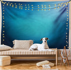 Ambesonne Navy Blue Tapestry, Abstract Vibrant Shaded Digital Color on Plain Background Bohemian Print, Wide Wall Hanging for Bedroom Living Room Dorm, 60" X 40", Turquoise Navy
