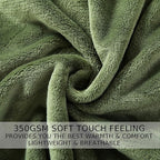 HOZY Soft Blanket Twin Size Fleece Warm Fuzzy Throw Blankets for The Bed Sofa Lightweight 350GSM Green 66"*90"