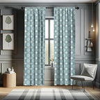 Ambesonne Circle Pattern Window Curtains, Wavy Bold Strokes Style Ornate Mandala Like Symmetrical Motif, Lightweight Decor 2-Panel Set with Rod Pocket, Pair of - 28" x 95", Petrol Blue Cream