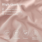 Monbix Full Comforter Set - 7 Pieces Light Pink Bed in a Bag Full Size Bedding Sets with Comforters, All Seasons Down Alternative Comforter with Sheets,Pillowcases & Shams