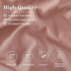 Monbix Queen Comforter Set - 7 Pieces Clay Pink Bed in a Bag Queen Bedding Sets with Comforters, All Seasons Down Alternative Comforter Bed Set with Sheets, Pillowcases & Shams