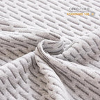 Subrtex Cover for Mattress Topper Queen Size 4 Inch (Only Cover) Mattress Topper Protector Bedding Removable Encasement with Zipper Closure