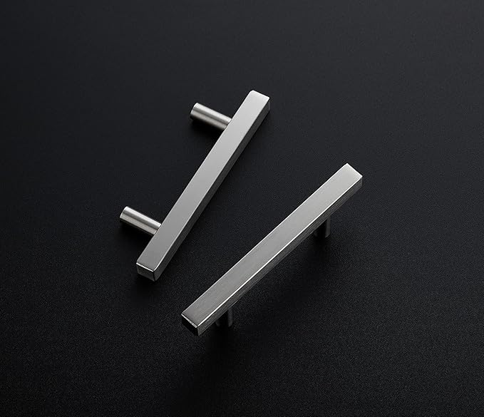 Ravinte 20 Pack Cabinet Handles 3 Inch Brushed Nickel Cabinet Pulls Square Hardware for Kitchen Cabinets - 5 Inch Total Length