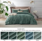 Bedsure Full Comforter Set - Emerald Green Soft Bedding for All Seasons, Cationic Dyed Bed Set, 3 Pieces, 1 Full Size Comforter (82"x86") and 2 Pillow Shams (20"x26"+2")
