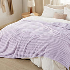 Bedsure GentleSoft Lavender Fog California King Size Blanket for Bed - Cozy Soft Blankets for Women, Cute Small Fleece Throws for Girls, Birthday Gifts for Women, 102x96 Inches