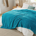 Bedsure GentleSoft Teal Fleece Blanket for Couch - Cozy Soft Blankets for Women, Cute Small Throws for Girls, 90x90 Inches