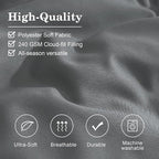 Monbix Queen Comforter Set - 7 Pieces Grey Bed in a Bag Queen Bedding Sets with Comforters, All Seasons Down Alternative Comforter Bed Set with Sheets,Pillowcases & Shams