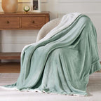 Bedsure Sherpa Fleece Throw Blanket Twin Size for Couch - Thick and Warm, Soft Fuzzy Plush Twin Blanket for Winter, Sage Green, 60x80 Inches