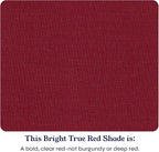 California Design Den Full Size Bed Sheets Set - Soft 400 Thread Count Sateen, Natural 100% Cotton Sheets with Deep Pockets, Breathable, Cooling and Durable Bedding Set - Bright True Red