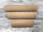 10Pcs Unfinished Wood Solid Furniture Pulls Handles, Paintable Wooden Cupboard Closet Drawer Handle Pull,L 3.54",HD 2.52"