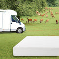 EGO White 10 Inch RV King Memory Foam RV Mattress, Cooling Gel Green Tea Mattress for RVs, Campers & Trailers, Bed in a Box, CertiPUR-US Certified, 76"×80", Medium Firm