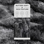 Bedsure GentleSoft Fluffy Black Blanket Cozy Gifts for Men, Black Home Decor Soft Fuzzy Plush Thick Warm Sherpa Fleece Faux Fur Throw Blanket for Couch Bed, Living Room College Dorm Decor, 50x60