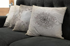 Ambesonne Ethnic Throw Pillow Cushion Case Pack of 4, Mandala Design Cultural Folkloric Motifs Swirling Floral Style Art Illustration, Modern Accent Double-Sided Digital Printing, 18", Eggshell Brown