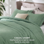 Bedsure King Size Comforter Set - Green Soft Bedding for All Seasons, Cationic Dyed Bed Set, 3 Pieces, 1 King Size Comforter (104"x90") and 2 Pillow Shams (20"x36"+2")