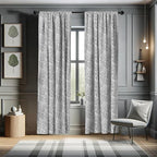 Ambesonne Black and White Window Curtains, Paisley Design with Sketch Style Flowers Leaves on Monochrome Background, Decor 2-Panel Set with Rod Pocket, Pair of - 28" x 63", White and Charcoal
