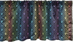 Ambesonne Dog Lover Window Valance Pack of 2, Paw Print Pattern Diamond Shaped Rhombus Shapes Design Geometric Arrangement, Rod Pocket Curtain Valances for Kitchen Bedroom, 42" X 12", Petrol Blue