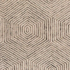 New Home Geometric Honeycomb Hand-Tufted Wool Area Rug - 5' x 7'