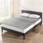 Best Price Mattress Mellow 4 Inch Egg Crate Memory Foam Mattress Topper with Infusion, Queen