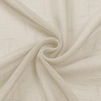 Aiyufeng Kirei Natural Extra Long Linen Sheer Curtains 96 inches Long, Light Filtering Semi Sheers Curtains/Farmhouse Window Treatments Panels/Drapes, Privacy Assured, 2 Panels