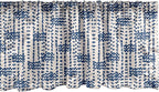 Ambesonne Ethnic Window Valance Pack of 2, Messy Waves and Small Triangles Indonesian Traditional Pattern Watercolors, Rod Pocket Curtain Valances for Kitchen Bedroom, 42" X 12", Navy Blue and Cream