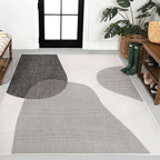 JONATHAN Y Geometric Organic Shapes Indoor Outdoor Area Rug 3X5 Cream/Black, Zia Modern for Backyard, Patio, Porch, Easy-Cleaning, High Traffic, Pet-Friendly, Non-Shedding (TSN306A-3)