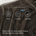 Bedsure GentleSoft Fleece Throw Blanket Brown - 300GSM Blankets for Couch, Sofa, Bed, Soft Lightweight Plush Cozy Throws for Toddlers, 50x60 inches