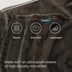 Bedsure GentleSoft Fleece Blanket Twin Size Brown - 300GSM Lightweight Plush Fuzzy Cozy Soft Warm Blanket for Bed, Sofa, Couch, Travel, Camping, 60x80 inches