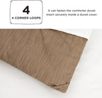 Bedsure California King Comforter Set - Brown Soft Bedding for All Seasons, Cationic Dyed Bed Set, 3 Pieces, 1 California King Size Comforter (104"x96") and 2 Pillow Shams (20"x36"+2")