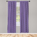 Ambesonne Geometric Curtains, Blossoming Flowers with Birth of Nature Season Theme Spring Summer, Window Treatments 2 Panel Set for Living Room Bedroom, Pair of - 28" x 95", Purple