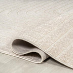 Eyely NCS101A-9 Scandinavian Odense Minimalist Angle Geometric Indoor Rug, Pet Friendly, Non-Shedding, Stain Resistant, Easy-Cleaning, Ivory/Cream, 9 ft. x 12 ft., Indoor/Outdoor, Area Rug