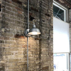 Design House Mason Barn Light Indoor/Outdoor Wall Mount Modern Industrial Farmhouse Wall Light for Patio, Garage, Bathroom, Office, Kitchen, 10-Inch, Galvanized Paint, 579383, Larger Version