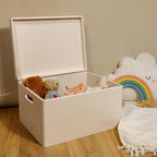 Large White Wooden Box Storage with Hinged Lid | 15.8 x 11.8 x 9.44 inches (+-0.5) | Gift Box Storage Document | Wood Keepsake Chest PRODUCT NOT INTENDED FOR 15 YEARS OR BELOW
