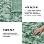 Bedsure GentleSoft Sherpa Fluffy Blanket Twin Size - Fleece Warm and Cozy Throw for Women Gift, Plush & Fuzzy Faux Fur Christmas Blanket for Couch, Bed Decor, Tie Dye Design, Sage Green, 60x80 Inches