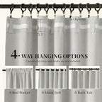 KangBang 60 Inch Wide Blackout Curtains for Living Room, Warm Light Grey Black Out Curtains Thermal Insulated Window Treatment Energy Efficient Drapes 60 by 108 Inches Length,2 Panels Set