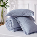 Bedsure Full Comforter Set - Navy Blue Soft Bedding for All Seasons, Cationic Dyed Bed Set, 3 Pieces, 1 Full Size Comforter (82"x86") and 2 Pillow Shams (20"x26"+2")