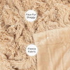 Tuddrom Decorative Extra Soft Faux Fur Blanket Queen Size 80" x 90",Solid Reversible Fuzzy Fluffy Cozy Plush Fleece Comfy Microfiber Fur Blanket for Couch Sofa Bed,Apricot