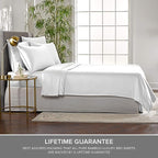 Short Queen Sheets by Pure Bamboo for RV Camper (60"x75") - Genuine 100% Organic Viscose Derived from Bamboo Bed Sheet Set, Soft & Cooling, Lifetime Quality Promise (Short Queen, White)
