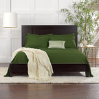 Split King Sheets by Pure Bamboo, Genuine 100% Organic Viscose Derived from Bamboo Bed Sheet Set, Soft & Cooling, Double Stitching *Not for Split Top (Split King, Pesto)