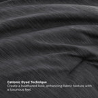 Bedsure Queen Comforter Set Black - Bed in a Bag Queen Size Bedding 7 Pieces, Cationic Dyed Bed Set Gift for Family, Black Soft Bedding for All Seasons Comforter with Sheets, Pillowcases & Shams