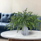 50 Pcs Christmas Greenery Pines Branch Pine Branches Artificial Green Pine Stem - Real Touch for Vase DIY Crafts Flower Arrangement Home Indoor Christmas Decor(18 Inch)