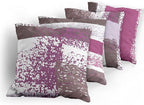Ambesonne Grunge Throw Pillow Cushion Case Pack of 4, Abstract Design Simplistic Minimal Stripes Brushstrokes Contemporary, Modern Accent Double-Sided Digital Printing, 18", Grey Pink and Dark Mauve