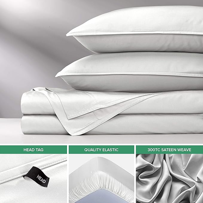 Split King Sheets by Pure Bamboo, Genuine 100% Organic Viscose Derived from Bamboo Bed Sheet Set, Soft & Cooling, Double Stitching *Not for Split Top (Split King, White)