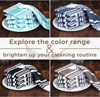Urban Villa Cotton Dish Cloth Set of 8, Highly Absorbent Super Soft Quick Drying 12x12 Inch Dish Cloths for Kitchen Cleaning & Drying Dishes Mitered Corner Trendy Stripes Kitchen Towels - Aqua/White